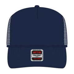 OTTO 39-166 5 Panel High Crown Air Mesh Back Trucker Cap - Navy - Navy / 7 3/8’’ - 7 5/8’’