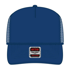 OTTO 39-166 5 Panel High Crown Air Mesh Back Trucker Cap - Royal - Royal / 7 3/8’’ - 7 5/8’’