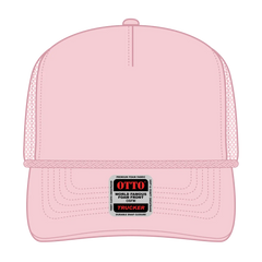 OTTO 39-166 5 Panel High Crown Air Mesh Back Trucker Cap - Soft Pink - Soft Pink / 7 3/8’’ - 7 5/8’’