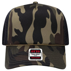 OTTO 39-167 ’OTTO Comfy Fit’ Camouflage 5 Panel High Crown Mesh Back Trucker Cap - 0703CPB - 0703CPB / 7 3/8’’ - 7 5/8’’