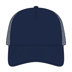 OTTO 39102-1 5 Panel Low Profile Mesh Back Trucker Cap - Navy - Navy / 7 3/8’’ - 7 5/8’’