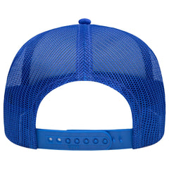 OTTO 39102-1 5 Panel Low Profile Mesh Back Trucker Cap - Royal - Royal / 7 3/8’’ - 7 5/8’’