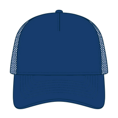 OTTO 39102-1 5 Panel Low Profile Mesh Back Trucker Cap - Royal - Royal / 7 3/8’’ - 7 5/8’’