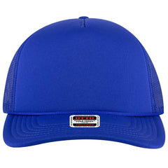 OTTO 3931-1 5 Panel High Crown Mesh Back Trucker Cap - Royal - Royal / 7 3/8’’ - 7 5/8’’