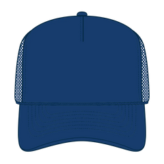 OTTO 3932-1 5 Panel High Crown Mesh Back Trucker Cap - Royal - Royal / 7 3/8’’ - 7 5/8’’