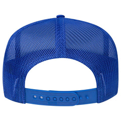 OTTO 3932-1 5 Panel High Crown Mesh Back Trucker Cap - Royal - Royal / 7 3/8’’ - 7 5/8’’