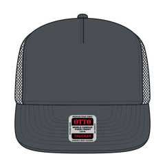 OTTO 39950-1 5 Panel Pro Style Mesh Back Trucker Cap - Char. Gray - Char. Gray / 7 3/8’’ - 7 5/8’’