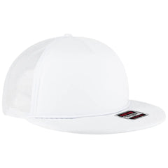 OTTO 39950-1 5 Panel Pro Style Mesh Back Trucker Cap - White - White / 7 3/8’’ - 7 5/8’’