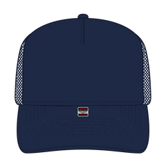 OTTO 39950-2 5 Panel Pro Style Mesh Back Trucker Cap - Navy - Navy / 7 3/8’’ - 7 5/8’’