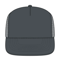 OTTO 3995015-1 ’OTTO Snap’ 5 Panel Pro Style Mesh Back Trucker Snapback Cap - Char. Gray - Char. Gray / 7 3/8’’ - 7