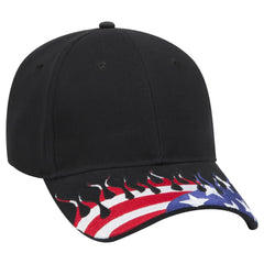 OTTO 58-755 6 Panel Low Profile Baseball Cap - Black - Black / 6 1/2’’ - 7 5/8’’