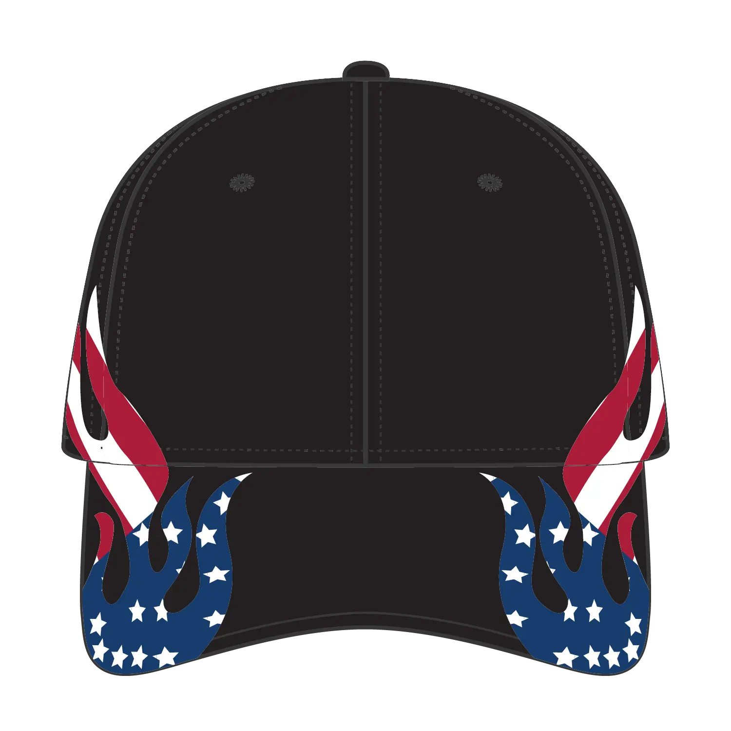 OTTO 58-755 6 Panel Low Profile Baseball Cap - Black - Black / 6 1/2’’ - 7 5/8’’