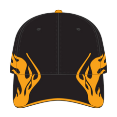 OTTO 58-755 6 Panel Low Profile Baseball Cap - Blk/B.Org/B.Org - Blk/B.Org/B.Org / 6 1/2’’ - 7 5/8’’