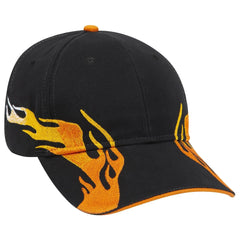 OTTO 58-755 6 Panel Low Profile Baseball Cap - Blk/Com/B.Org - Blk/Com/B.Org / 6 1/2’’ - 7 5/8’’