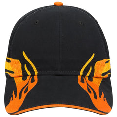 OTTO 58-755 6 Panel Low Profile Baseball Cap - Blk/Com/B.Org - Blk/Com/B.Org / 6 1/2’’ - 7 5/8’’