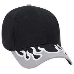 OTTO 58-755 6 Panel Low Profile Baseball Cap - Blk/Gry/Wht - Blk/Gry/Wht / 6 1/2’’ - 7 5/8’’