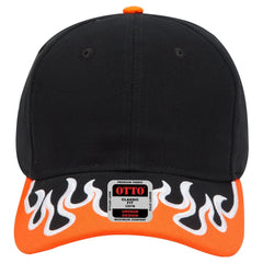 OTTO 58-755 6 Panel Low Profile Baseball Cap - Blk/N.Org/Wht - Blk/N.Org/Wht / 6 1/2’’ - 7 5/8’’