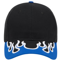 OTTO 58-755 6 Panel Low Profile Baseball Cap - Blk/Ryl/Wht - Blk/Ryl/Wht / 6 1/2’’ - 7 5/8’’
