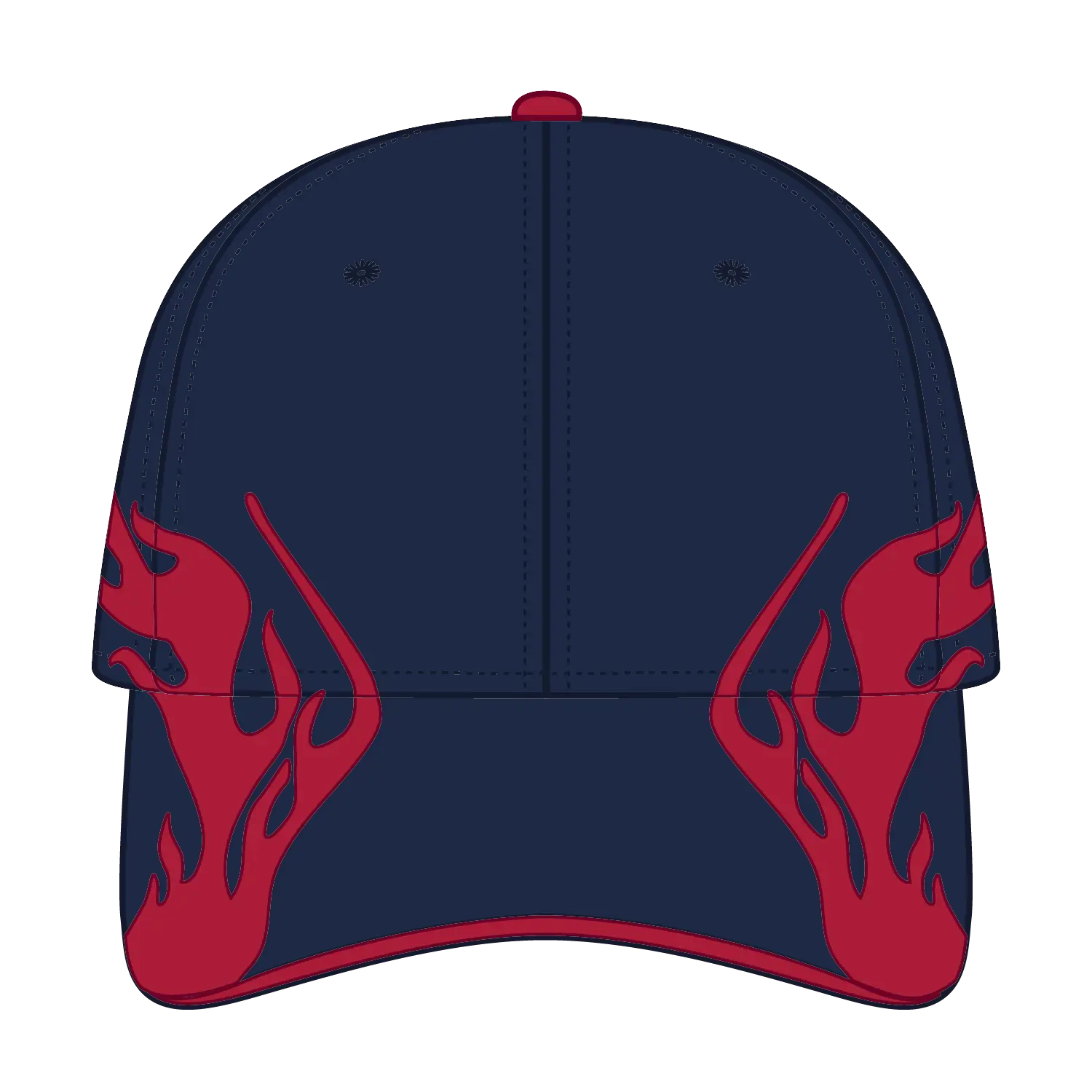 OTTO 58-755 6 Panel Low Profile Baseball Cap - Nvy/Red/Red - Nvy/Red/Red / 6 1/2’’ - 7 5/8’’