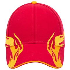 OTTO 58-755 6 Panel Low Profile Baseball Cap - Red/Gld/Gld - Red/Gld/Gld / 6 1/2’’ - 7 5/8’’