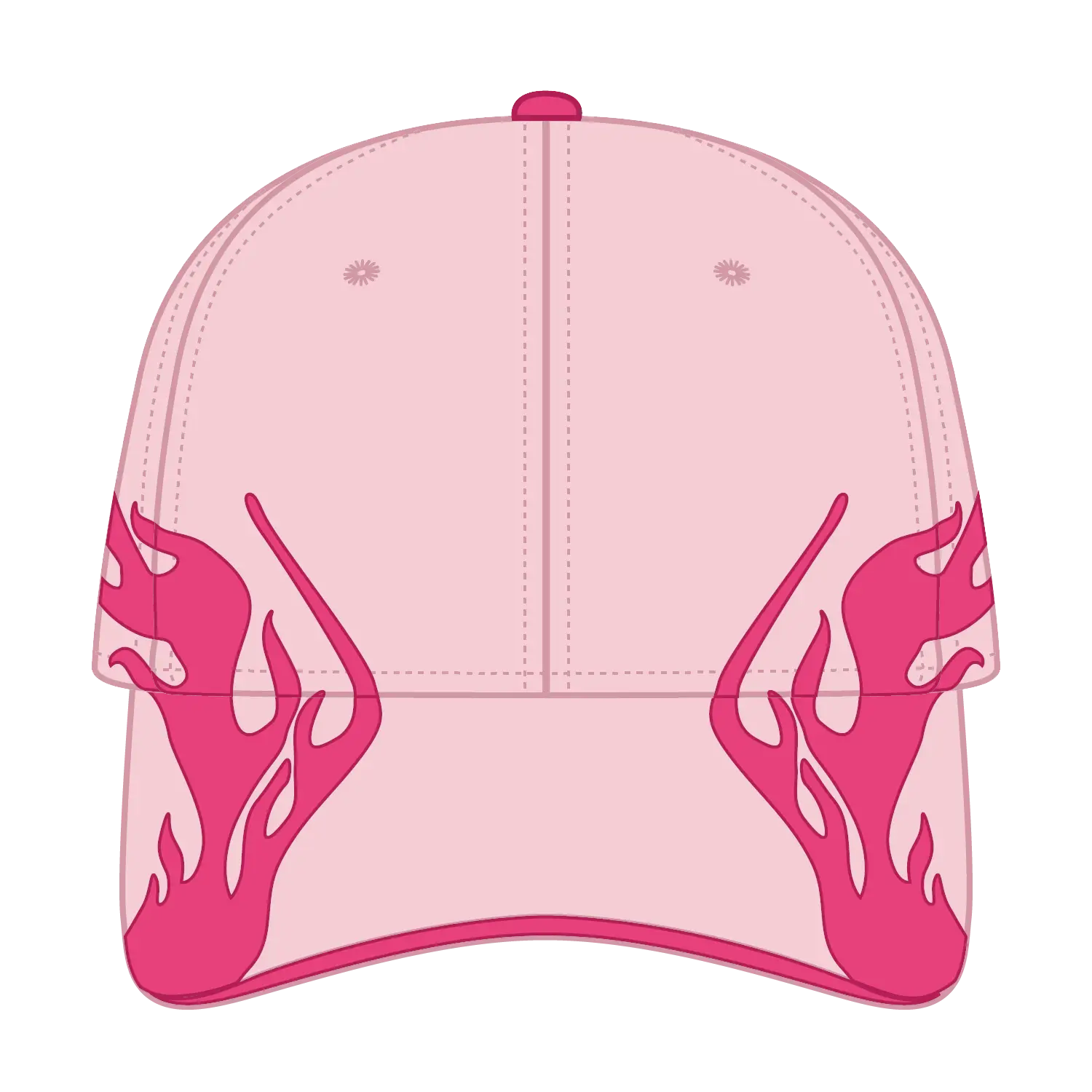 OTTO 58-755 6 Panel Low Profile Baseball Cap - S.Pnk/H.Pnk/H.Pnk - S.Pnk/H.Pnk/H.Pnk / 6 1/2’’ - 7 5/8’’