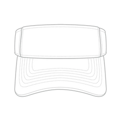 OTTO 60-1105 Sun Visor - White - White / 6 1/2’’ - 7 5/8’’