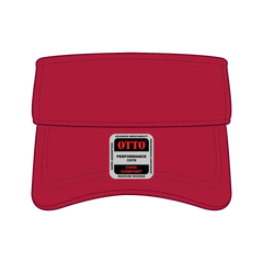 OTTO 60-1276 Upf 50+ Sun Visor - Red - Red / 6 1/2’’ - 7 5/8’’
