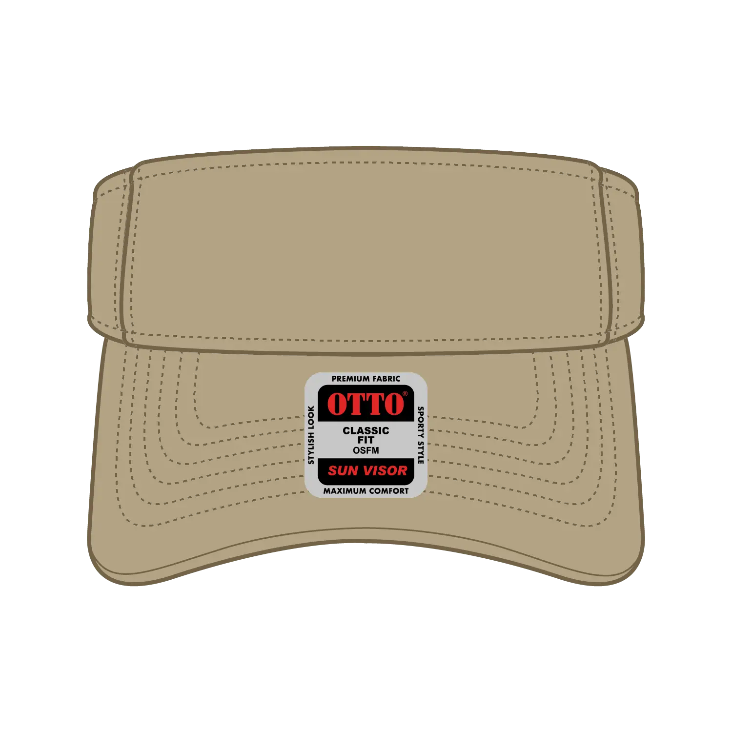 OTTO 60-263 Sun Visor - Khaki - Khaki / 6 1/2’’ - 7 5/8’’