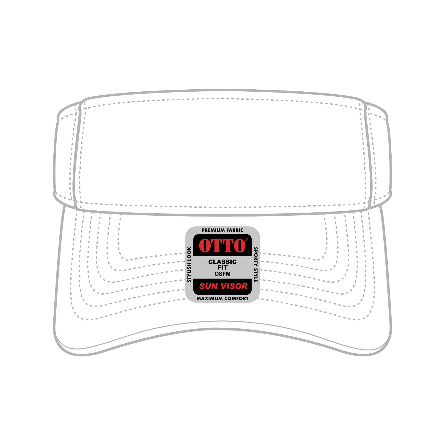 OTTO 60-263 Sun Visor - White - White / 6 1/2’’ - 7 5/8’’