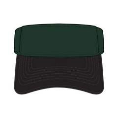 OTTO 60-284 Sun Visor - Blk/Dk.Grn - Blk/Dk.Grn / 6 1/2’’ - 7 5/8’’