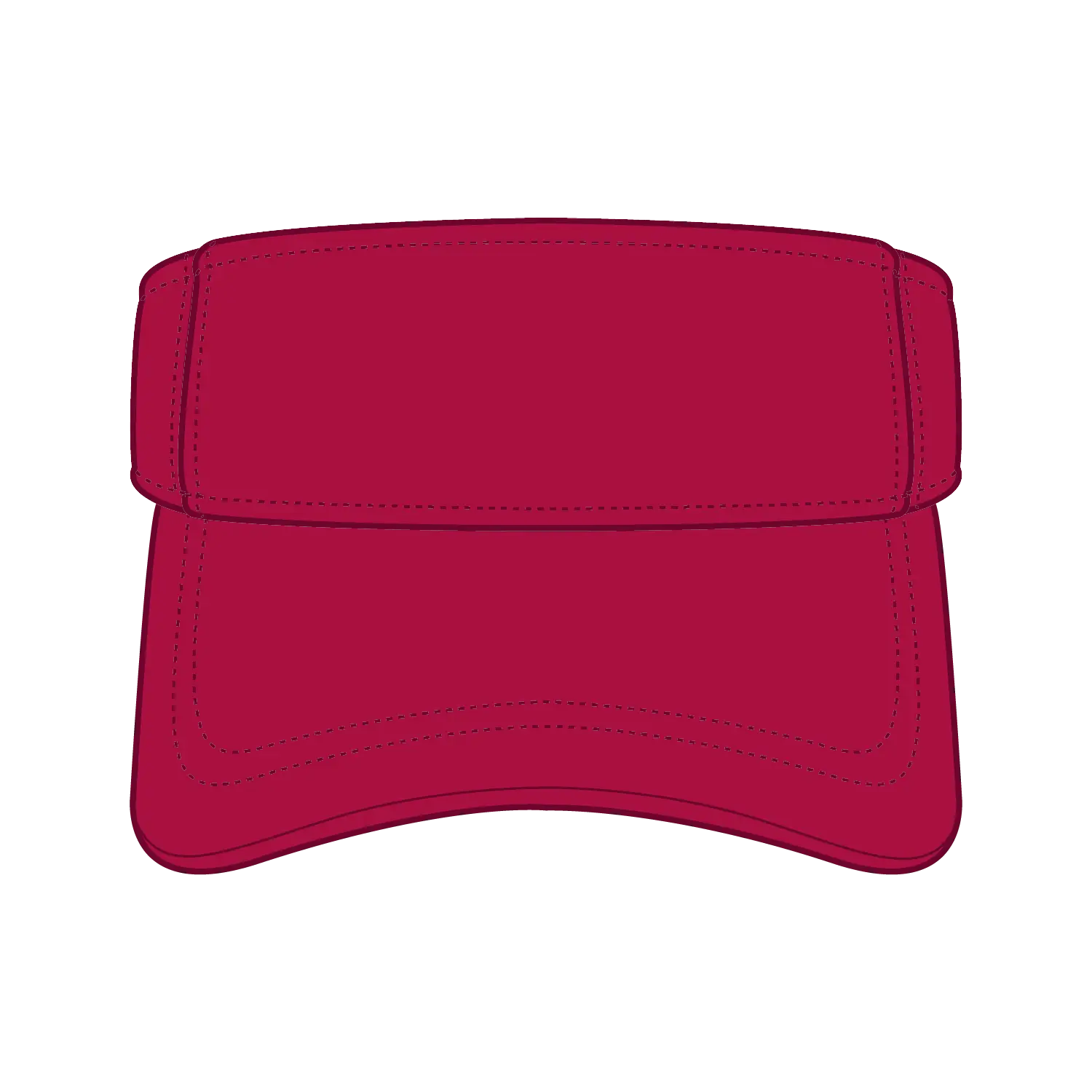 OTTO 60-446 Sun Visor - Cherry Red - Cherry Red / 6 1/2’’ - 7 5/8’’