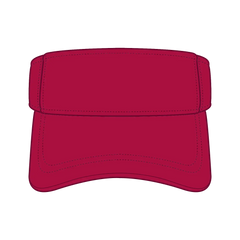 OTTO 60-446 Sun Visor - Cherry Red - Cherry Red / 6 1/2’’ - 7 5/8’’