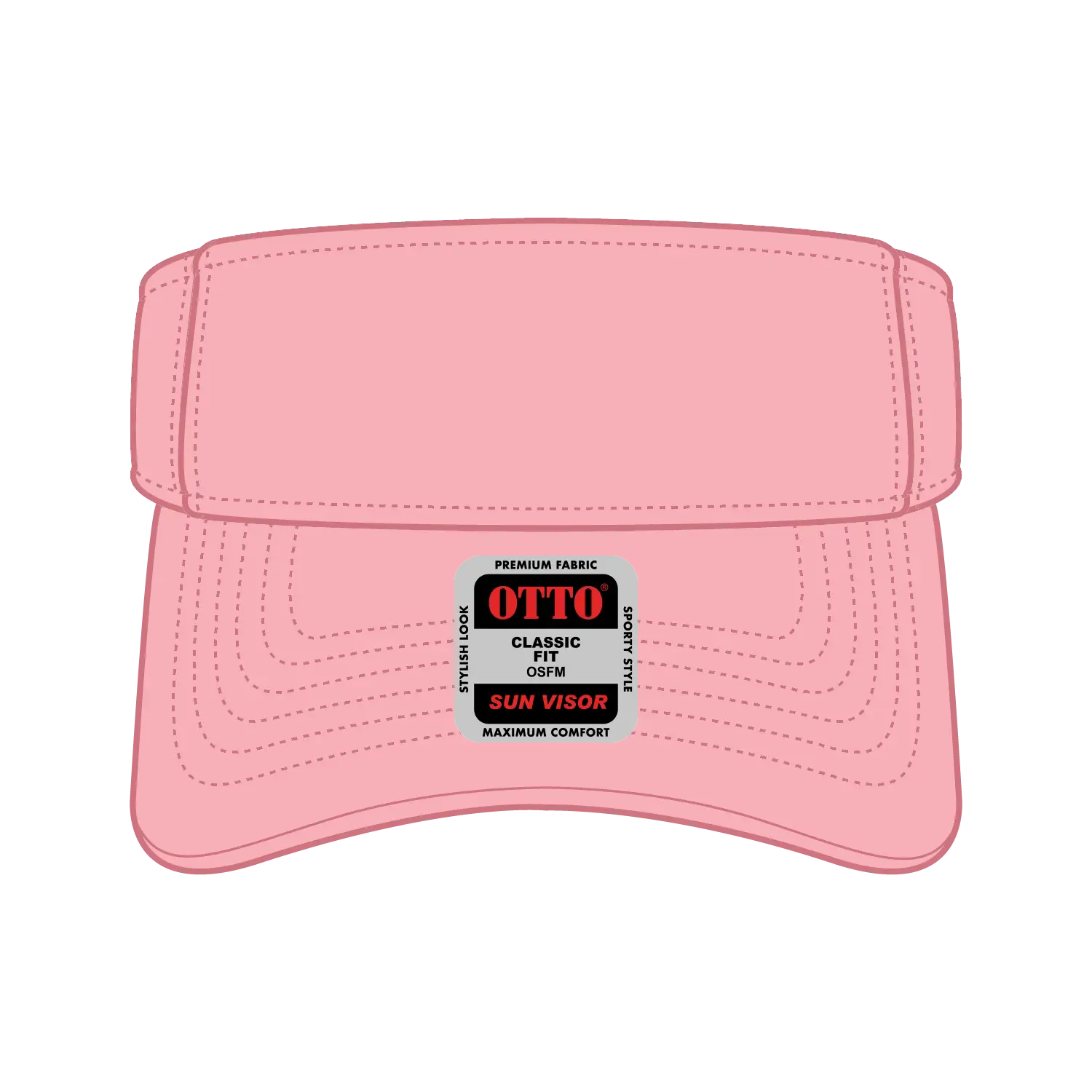 OTTO 60-662 Sun Visor - Pink - Pink / 6 1/2’’ - 7 5/8’’
