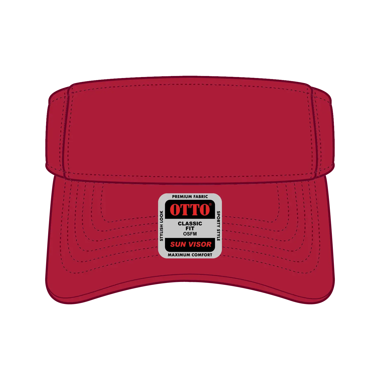 OTTO 60-662 Sun Visor - Red - Red / 6 1/2’’ - 7 5/8’’