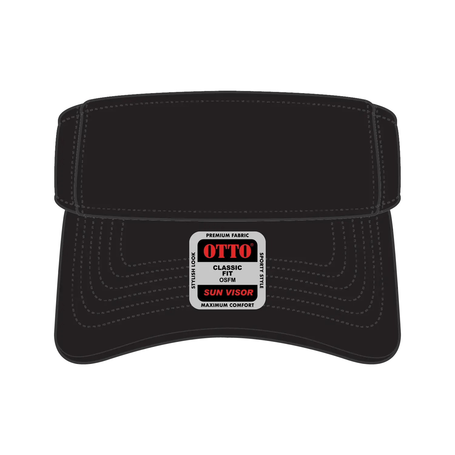 OTTO 60-872 Sun Visor - Black - Black / 6 1/2’’ - 7 5/8’’