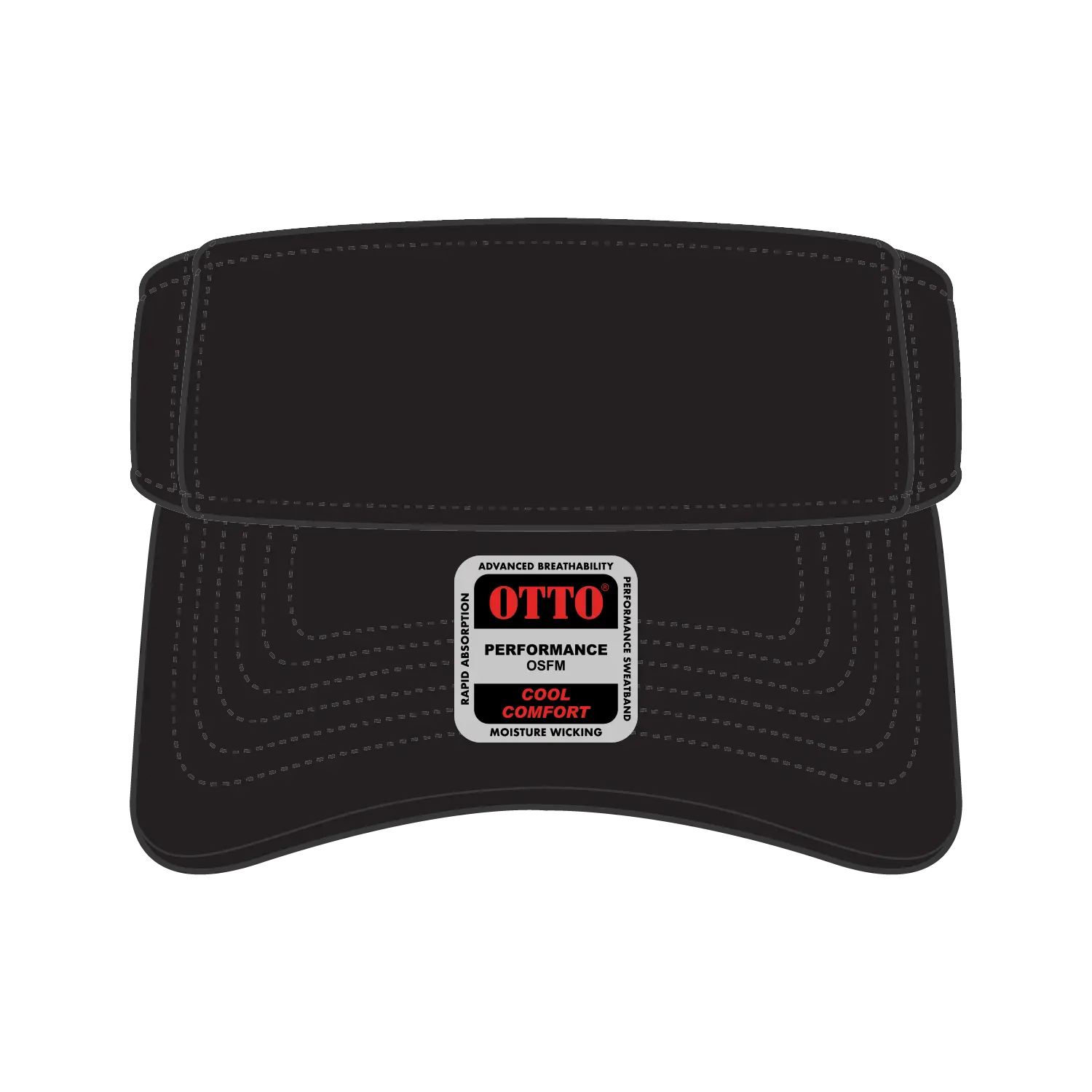 OTTO 60-973 Sun Visor - Black - Black / 6 1/2’’ - 7 5/8’’