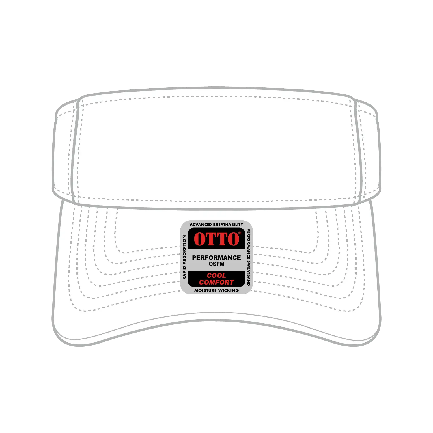OTTO 60-973 Sun Visor - White - White / 6 1/2’’ - 7 5/8’’
