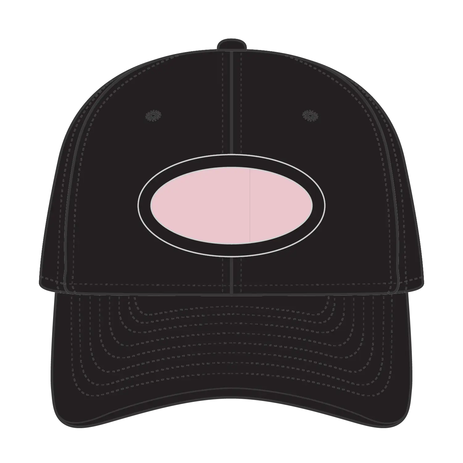 OTTO 62-321 Young Adult 6 Panel Low Profile Baseball Cap - Black - Black / 6’’ - 7 1/8’’
