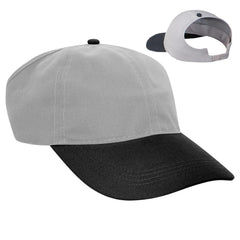 OTTO 69-291 4 Panel Ponytail Cap - Blk/Gry