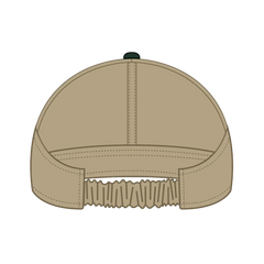 OTTO 69-291 4 Panel Ponytail Cap - Dk.Grn/Kha - Dk.Grn/Kha / 7’’ - 7 1/4’’
