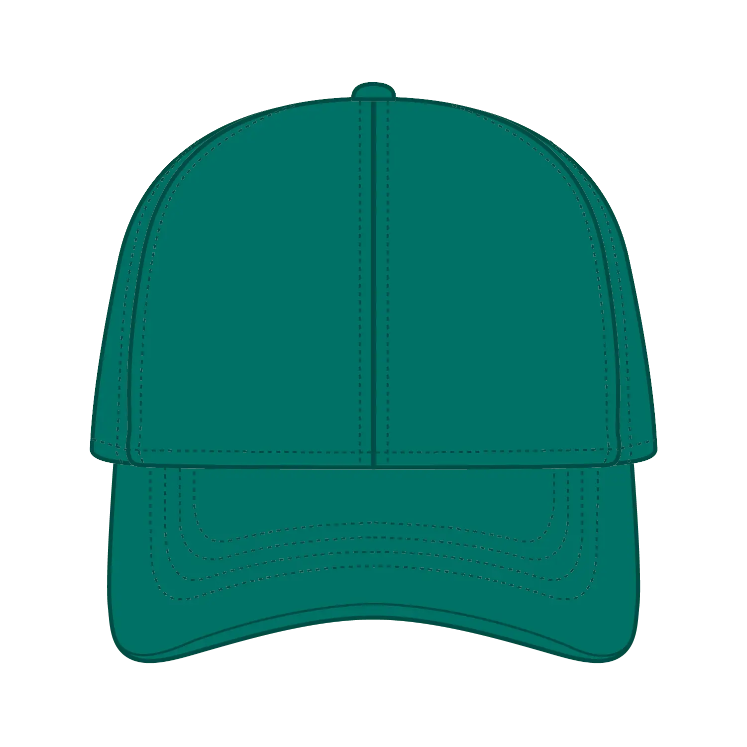 OTTO 69-291 4 Panel Ponytail Cap - Jade - Jade / 7’’ - 7 1/4’’