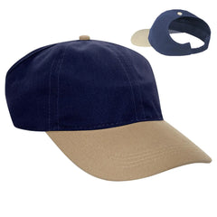 OTTO 69-291 4 Panel Ponytail Cap - Kha/Nvy