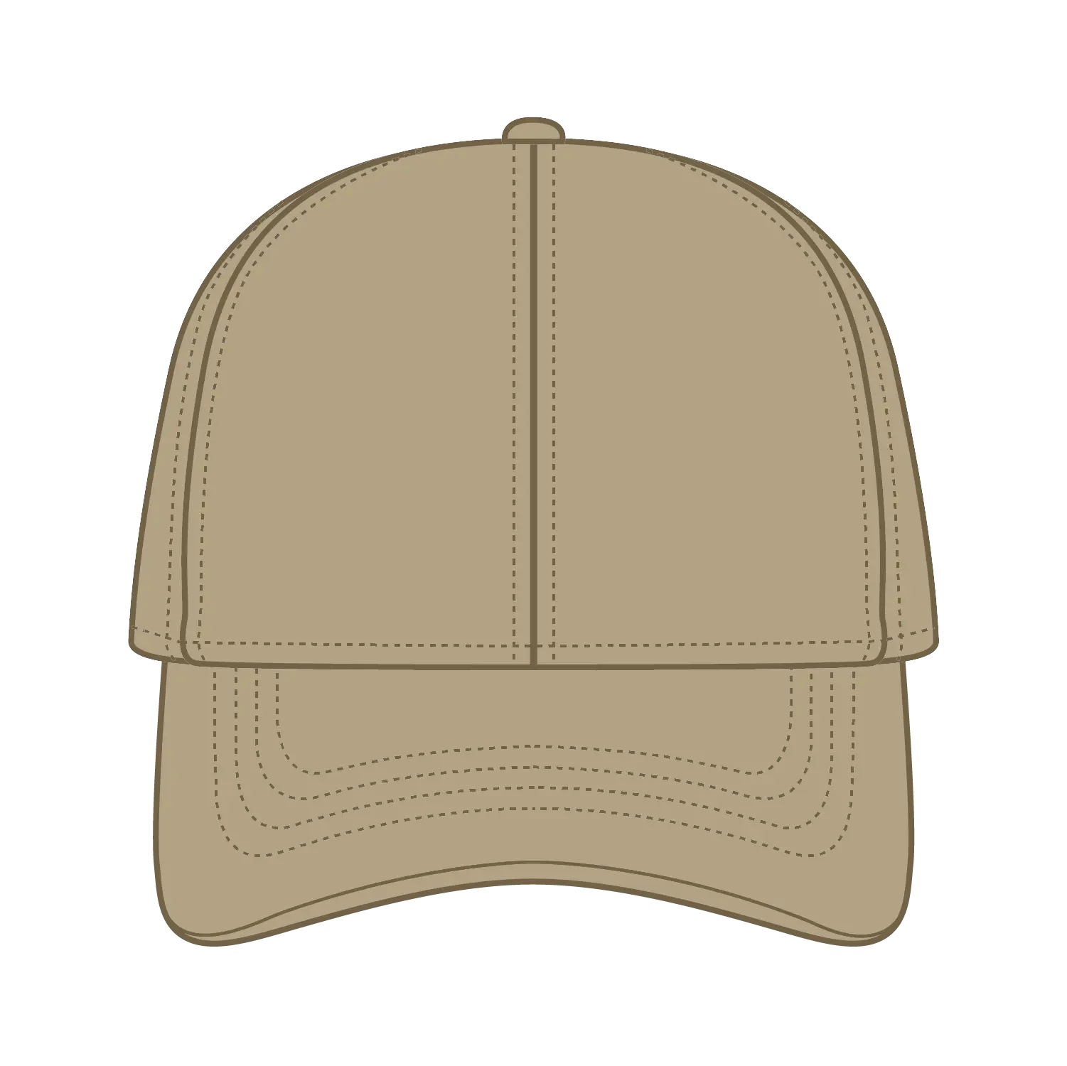 OTTO 69-291 4 Panel Ponytail Cap - Khaki - Khaki / 7’’ - 7 1/4’’