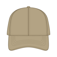 OTTO 69-291 4 Panel Ponytail Cap - Khaki - Khaki / 7’’ - 7 1/4’’