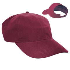 OTTO 69-291 4 Panel Ponytail Cap - Maroon - Maroon / 7’’ - 7 1/4’’