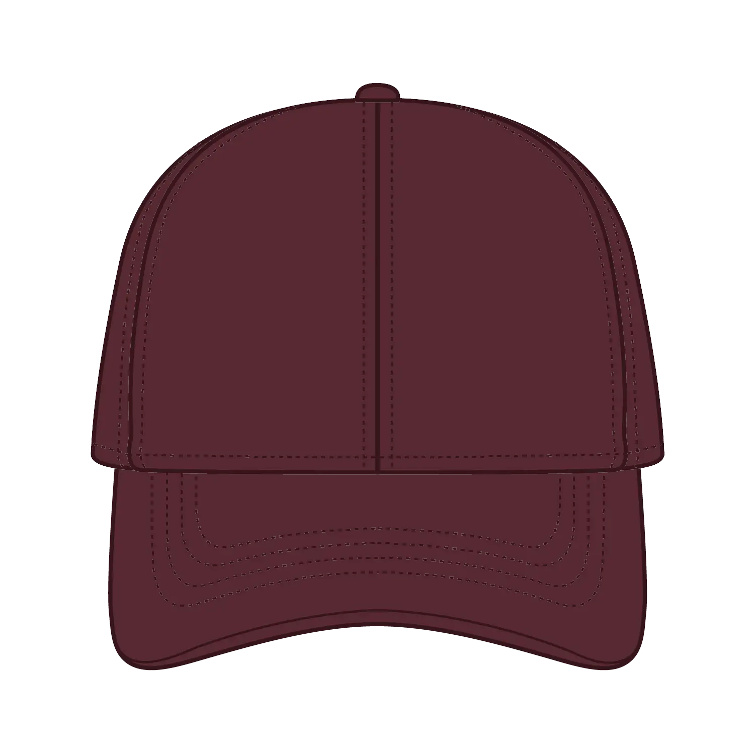 OTTO 69-291 4 Panel Ponytail Cap - Maroon - Maroon / 7’’ - 7 1/4’’