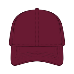 OTTO 69-358 4 Panel Ponytail Cap - Burg. Marn - Burg. Marn / 6 1/2’’ - 7 5/8’’