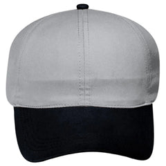 OTTO 69-359 4 Panel Ponytail Cap - Blk/Gry - Blk/Gry / 6 1/2’’ - 7 5/8’’