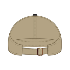 OTTO 69-382 4 Panel Ponytail Cap - Blk/Kha - Blk/Kha / 6 1/2’’ - 7 5/8’’