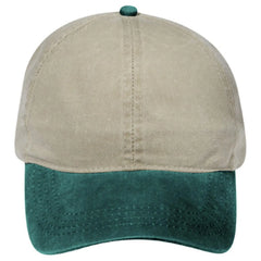 OTTO 69-382 4 Panel Ponytail Cap - Dk.Grn/Kha - Dk.Grn/Kha / 6 1/2’’ - 7 5/8’’